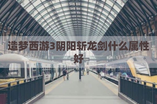 造梦西游3阴阳斩龙剑什么属性好