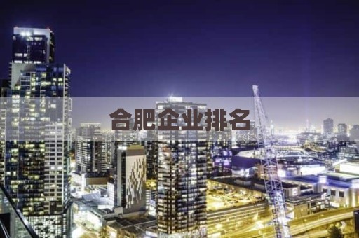 合肥企业排名