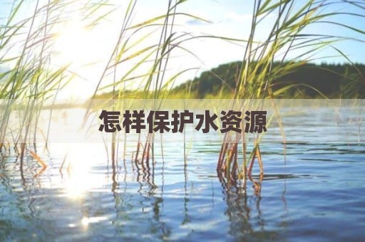 怎样保护水资源