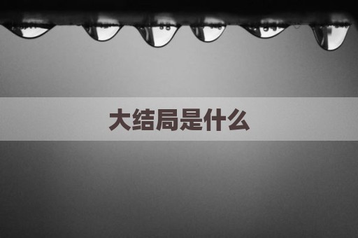 大结局是什么